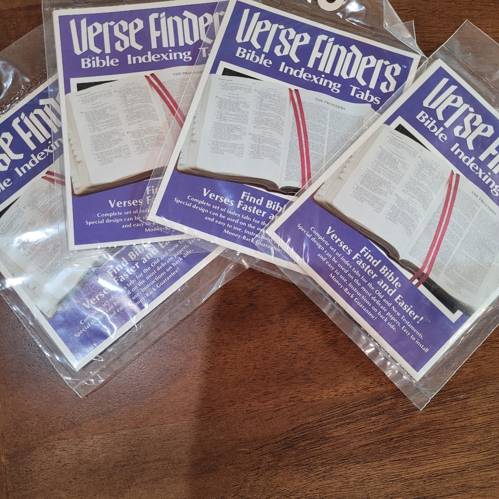 Verse Finders Bible Indexing Tabs bundle of 4 packages NWOT